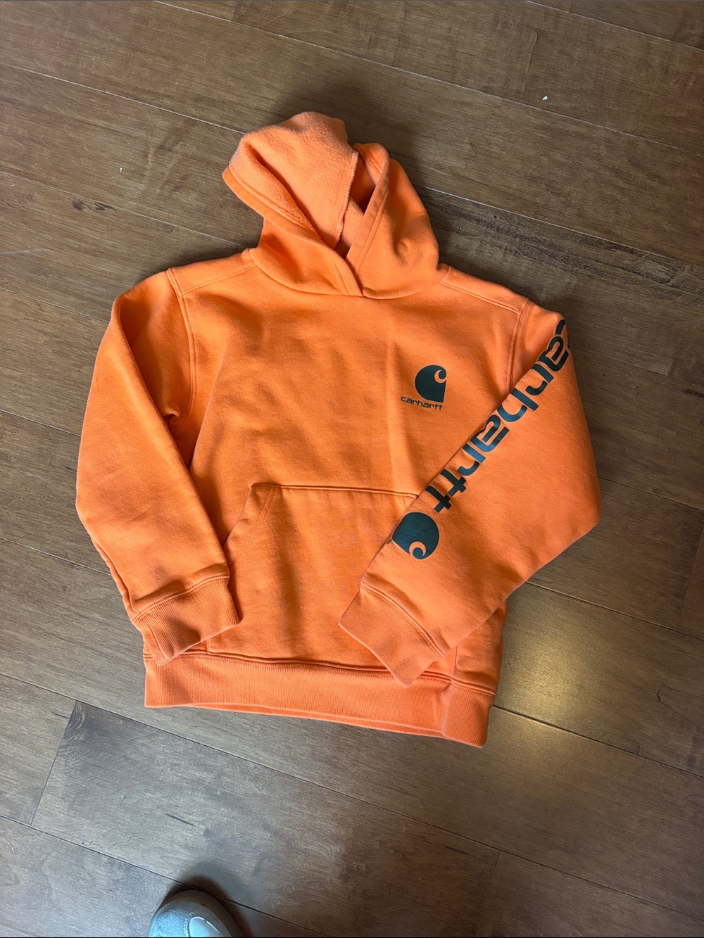 Carhartt Kids Orange Logo Pullover Hoodie